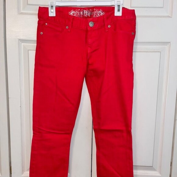 Express Red Jean Legging Size 6 - Picture 1 of 2